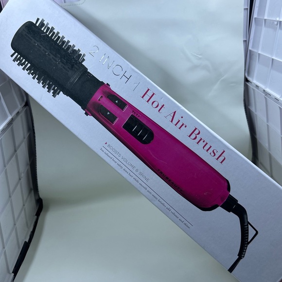 Tru Beauty 2 Inch Hot Air Brush Hair Dryer Hot Comb Ionic Titanium Technology - Picture 2 of 4